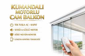 Kumandalı Giyotin Cam Balkon